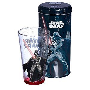 Darth Vader Kit Copo De Vidro 500ml + Cofre Metal Star Wars Oficial LucasFilm
