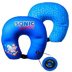 Almofada De Pescoço Sonic Massageadora Micropérolas Oficial SEGA