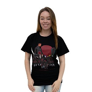 Camiseta Akatsuki Membros Naruto Preta Unissex Adulto 100% Algodão Oficial Viz