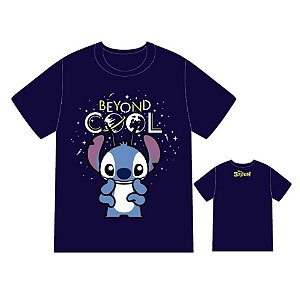 Camiseta Stitch Azul Infantil 100% Algodão Oficial Disney