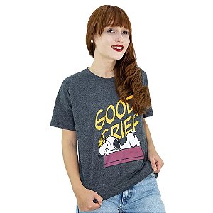 Camiseta Snoopy Good Grief C/ Necessarie Unissex Adulto 100% Algodão Oficial Peanuts