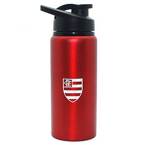 Garrafa Flamengo Squeeze Com Bico Alumínio 600ml Vermelha Oficial