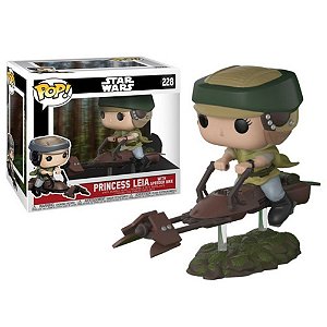 Pop Funko Princess Leia With Speeder Bike #228 Star Wars 40 Anos