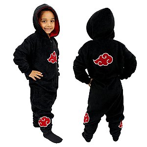 Nuvens Akatsuki Macacão Pijama Verão Adulto Oficial Naruto