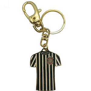 Chaveiro Corinthians Camisa 10 Ouro Metal Com Mosquetão - Oficial