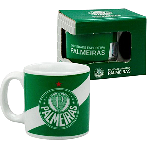 Mini Caneca Palmeiras Porcelana 120ML Oficial Verdão Porco