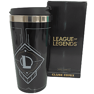 Copo Térmico League Of Legends LOL 450ml Com Tampa Oficial