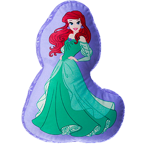 Almofada 3D Princesa Ariel Aveludada Oficial Pequena Sereia