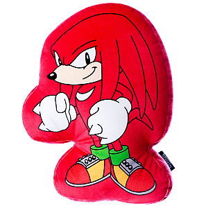 Almofada 3D Knuckles Ouriço Vermelho Aveludada Oficial Sonic SEGA