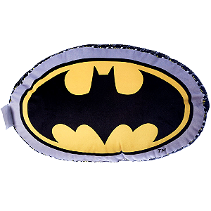 Almofada 3D Batman Logo Símbolo Emblema Aveludada Oficial DC