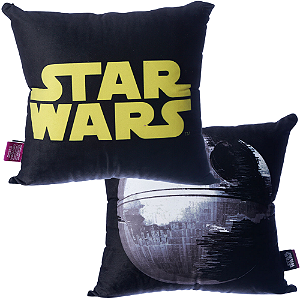 Almofada Star Wars Logo Estrela Da Morte Aveludada Oficial