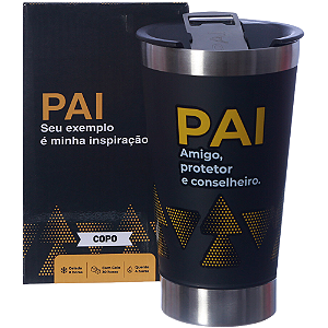 Copo Térmico Pai Gelado Quente 500ml Tampa Abridor Garrafas