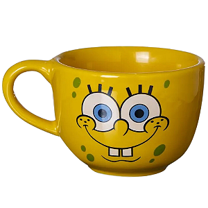 Bob Esponja Caneca De Sopa Cumbuca Amarela 500Ml Oficial Nickelodeon