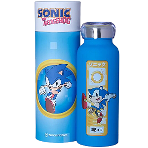 Garrafa Sonic The Hedgehod Térmica 6 Horas 500m Oficial Sega + Embalagem Presente