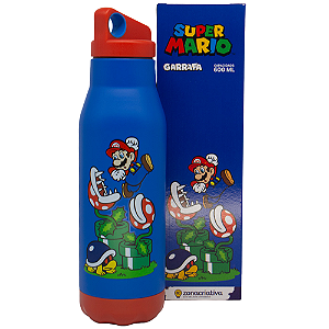Garrafa Super Mario Térmica 6 Horas Quente Gelado 600ml Oficial Nintendo