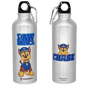 Garrafa Chase Alumínio Com Mosquetão 500ML Oficial Patrulha Canina Nickelodeon