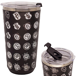 Copo Corinthians Térmico Quente Gelado 500ml Com Tampa Oficial Timão