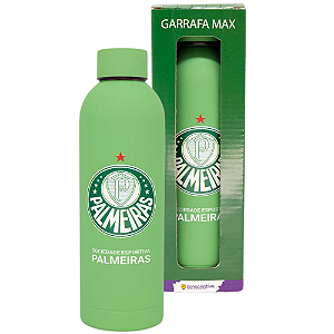 Garrafa Palmeiras Térmica 6 Horas Quente Gelada 600ml Oficial Verdão Porco