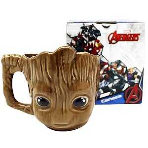 Caneca Baby Groot 3D Porcelana 400ML Oficial Marvel Vingadores