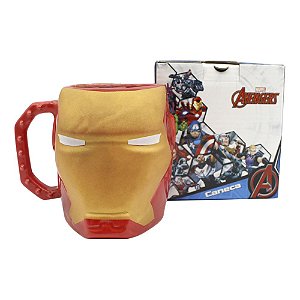 Caneca 3D Homem De Ferro Iron Man Porcelana - Oficial Marvel