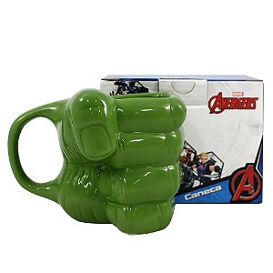 Caneca Hulk 3D Porcelana 350ML Oficial Marvel Vingadores