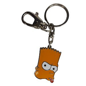 Chaveiro Metal Com Mosquetão Bart - Oficial The Simpsons Fox