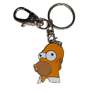 Chaveiro Metal Com Mosquetão Homer Oficial The Simpsons Fox
