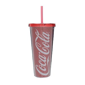 Copo Coca-Cola Canudo Com Glitter 600ML