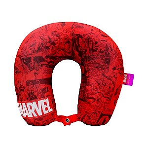 Almofada de Pescoço Marvel Classic Vermelha Logo Oficial