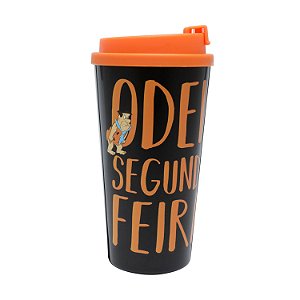 Copo Fred Flinstones - Odeio Segunda-Feira Plastico 500ML