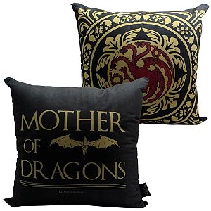 Almofada Targaryen Mother Of Dragons Aveludada 40x40CM Oficial Game Of Thrones