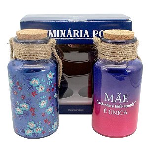 Kit Luminárias Mãe é Única com 2 Peças A Bateria