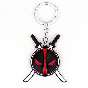 Chaveiro Deadpool Espadas Metal