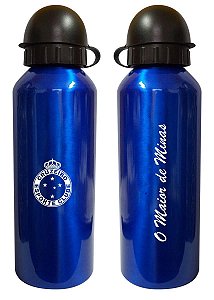 Garrafa Cruzeiro Squeeze De Alumínio Azul 500ml Oficial