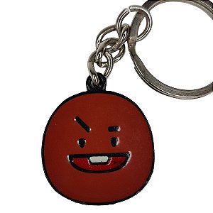 Chaveiro BTS Emoji Cookie Shooky Criado Por Suga Metal Rosto