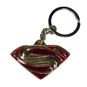 Chaveiro Superman Logo Colorido Alto Relevo Metal
