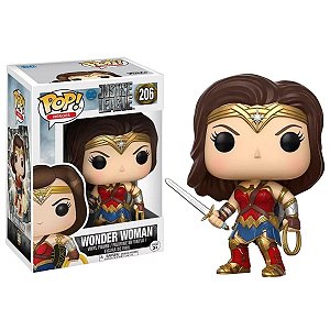POP Funko Wonder Woman #206 Mulher Maravilha Liga Da Justiça