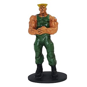 Estátua Guile Em Resina Realista 18cm Altura Street Fighter