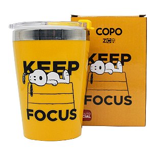 Copo Snoopy Keep Focus Semi-térmico 300 ML Oficial Peanuts