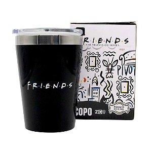 Copo Friends Semi-térmico Preto 300 ML Oficial Warner Bros