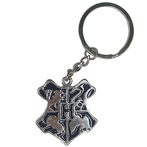 Chaveiro Brasão Hogwarts Preto Harry Potter Metal