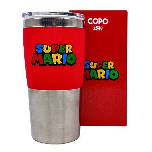 Copo Super Mario Semi-térmico Para Viagem 450ML Super Mario