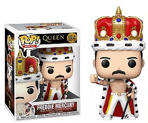 Pop Funko Freddie Mercury #184 Com Coroa Rocks Oficial Queen