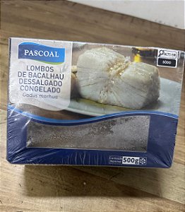 Lombos de Bacalhau Dessalgado Congelado ( Pascoal) 500 g