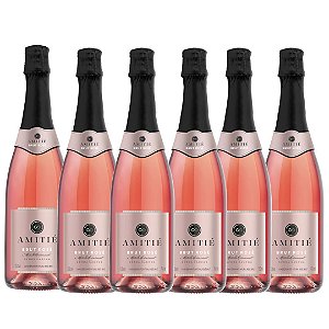 Kit com 6x Amitié Espumante Rosé Brut