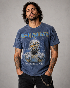 IRON MAIDEN POWERSLAVE AZUL STAMP MCE 153