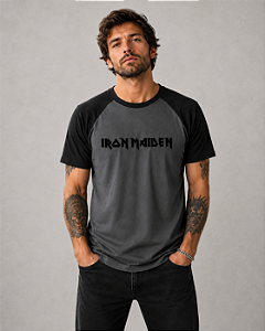 IRON MAIDEN LOGO RAGLAN STAMP RAG 001