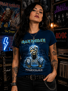 BABY LOOK IRON MAIDEN POWERSLAVE STAMP BB 455