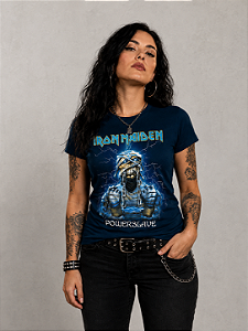 BABY LOOK IRON MAIDEN POWERSLAVE STAMP BB 455