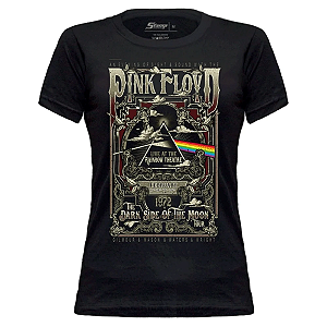 BABY LOOK PINK FLOYD DARK SIDE TOUR STAMP BB 451